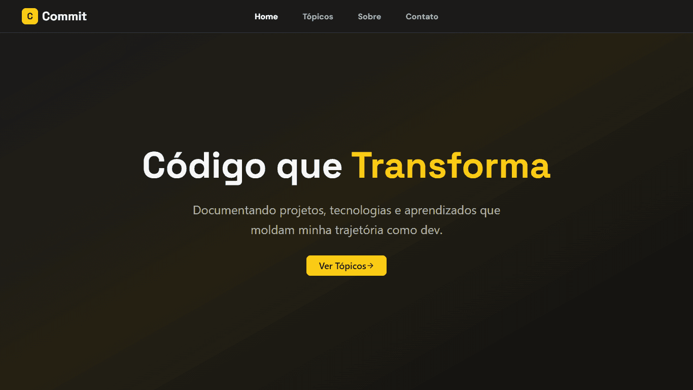Foto da home do Blog Commit